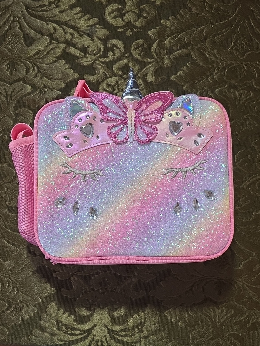 Pink Glitter Unicorn Kids Lunch Bag - Brand